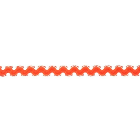 Elastic rick rack orange