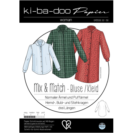 Ki-Ba-Doo Damen Mix & Match Bluse / Kleid