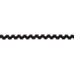 Elastic rick rack black