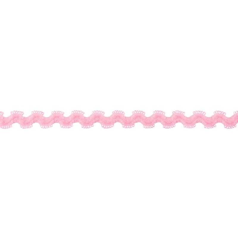 Elastic rick rack pink