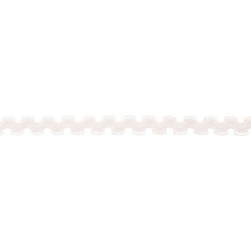 Rick rack élastique blanc cassé