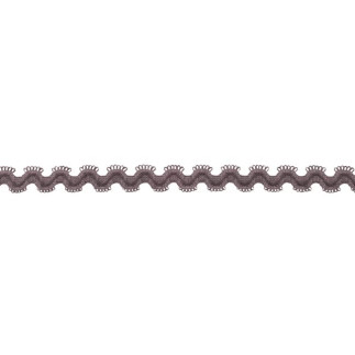 Elastic rick rack dark grey
