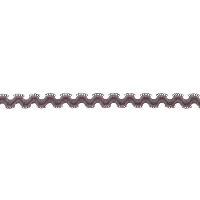 Elastic rick rack dark grey