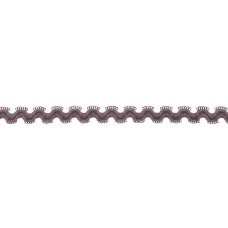 Elastic rick rack dark grey
