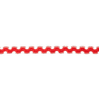 Elastic rick rack red