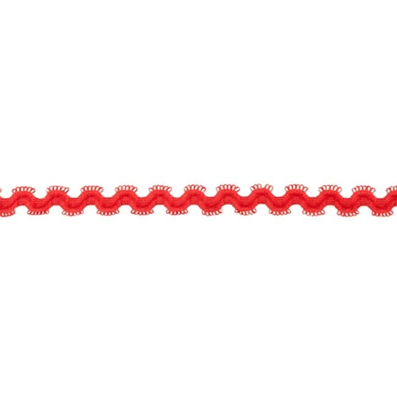 Rick rack élastique rouge