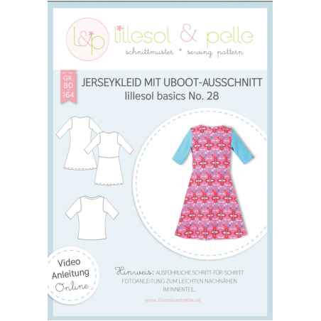 lillesol basics No.28 Jerseykleid mit Uboot-Ausschnitt