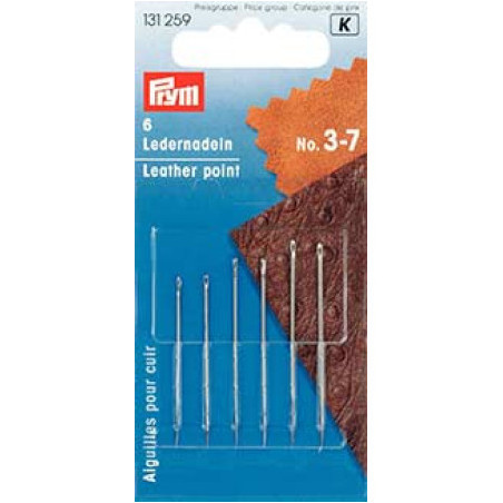 Prym leather needles no. 3-7
