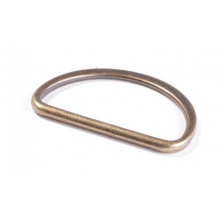 D-ring 40mm flat brass