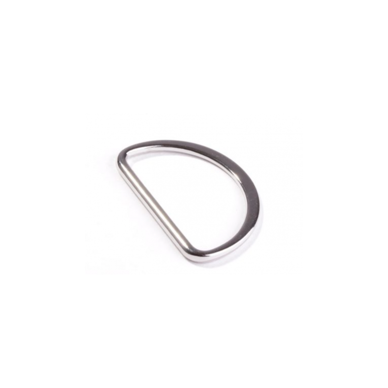 D-Ring 40mm flat silver