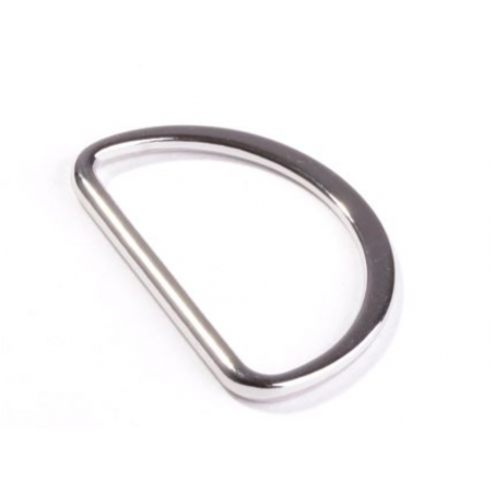 D-Ring 40mm flat silver