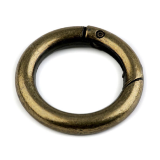 Ring snap closure 25mm antique brass