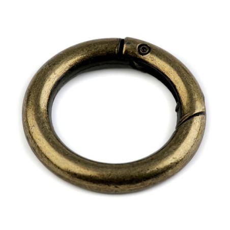 Ring snap closure 25mm antique brass