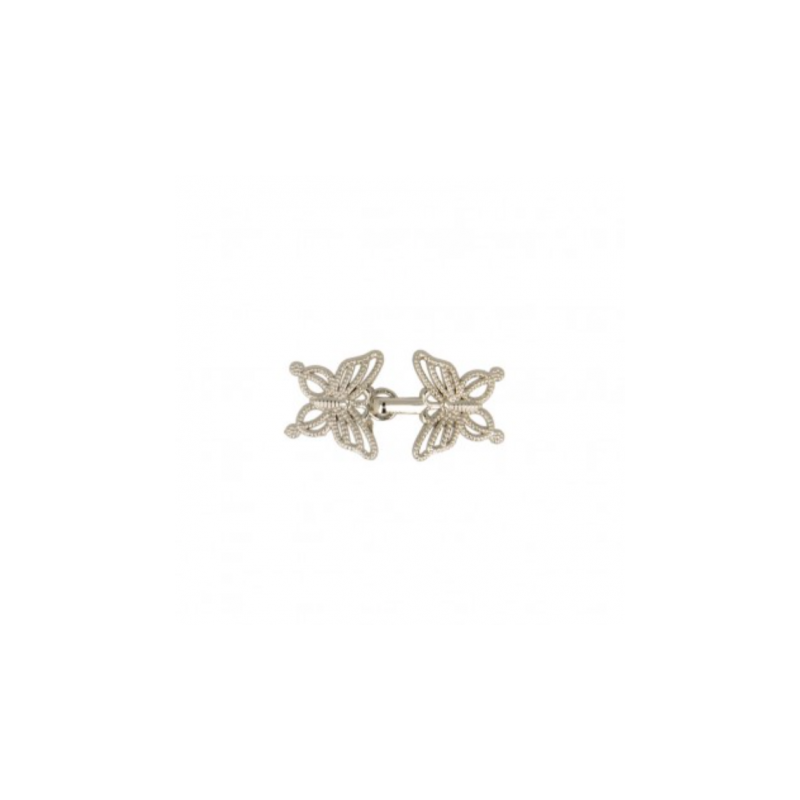 Passementerie clasp - butterfly silver Passementerie clasp - butterfly silver