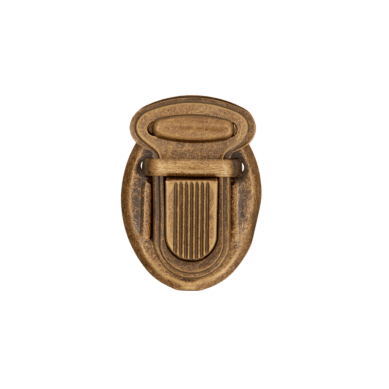 Bag closure 30mm antique brass
