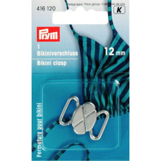 Prym bikini fastener metal silver 12mm
