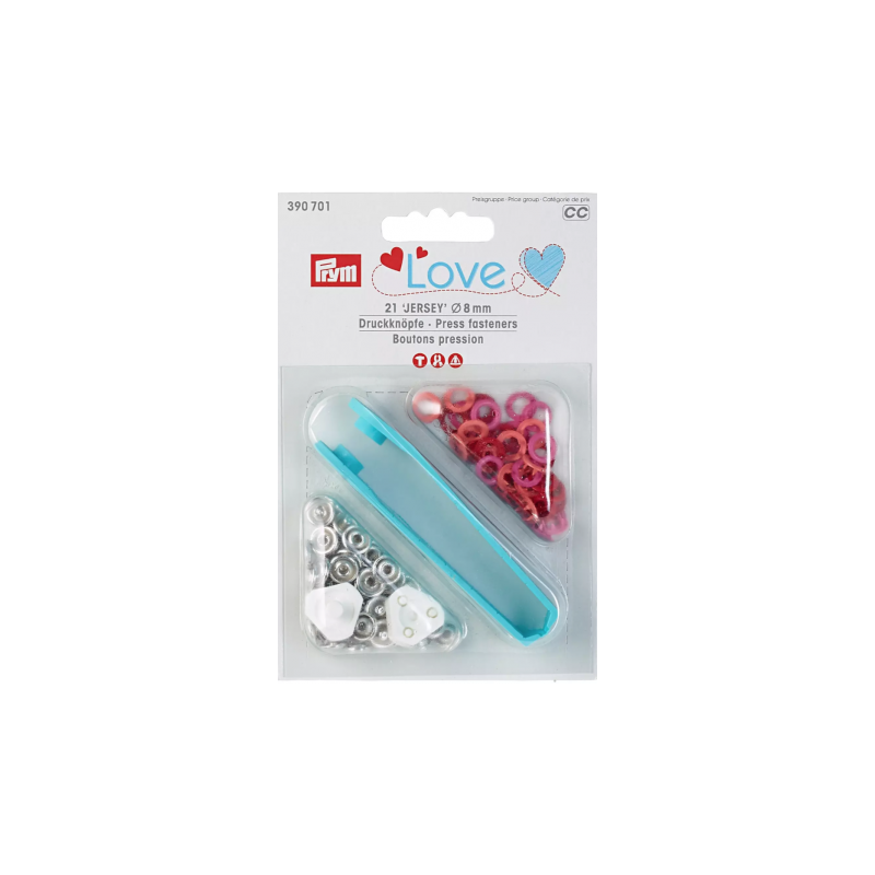 Prym Love Snap Fasteners Jersey Rings 8mm Red