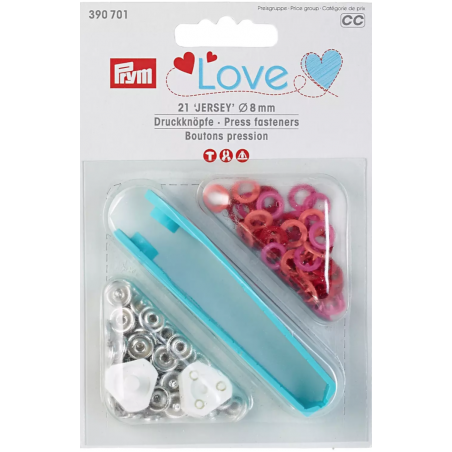 Prym Love Snap Fasteners Jersey Rings 8mm Red
