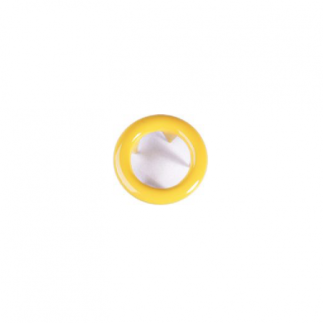 Jersey Snap on buttons Ring 20 pieces yellow