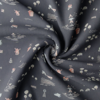 Cotton - Farm Land navy