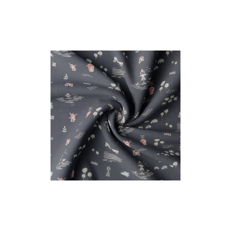 Cotton - Farm Land navy