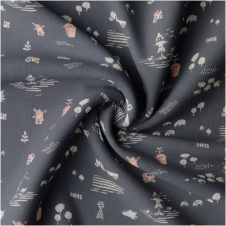 Cotton - Farm Land navy