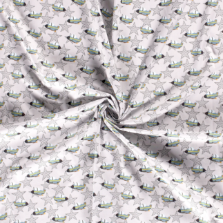 Cotton - Airplane Star light grey