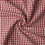 Cotton - check red / white