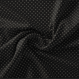 Woven Cotton - Dotties black / white