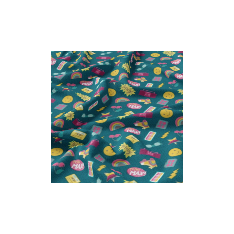 Camelot fabric - Retro Blast smaragd