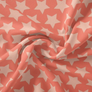 coton tissé - Saumon Witney Giant Stars