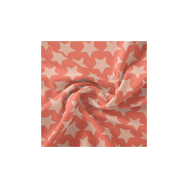 Woven Cotton - Witney Giant Stars salmon