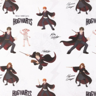 Cotton - Harry Potter Hogwarts white