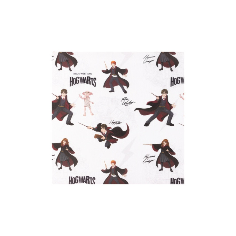 Cotton - Harry Potter Hogwarts white