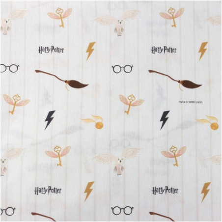 Woven Cotton - Harry Potter Nimbus white