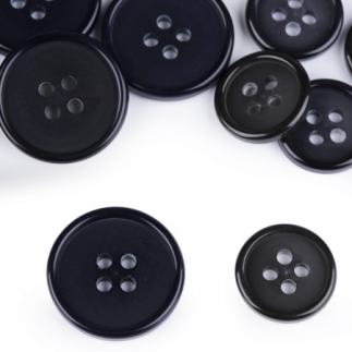 Suit button 20.6mm - black