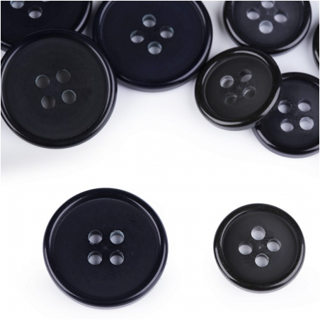 Suit button 20.6mm - black