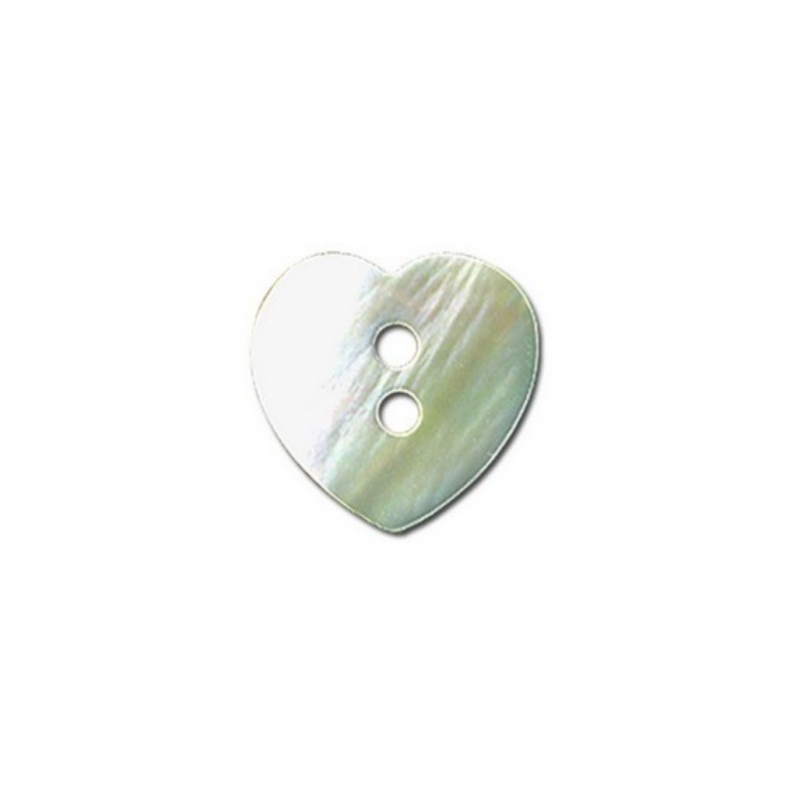 Knopf - Perlmuttknopf Herz 15mm