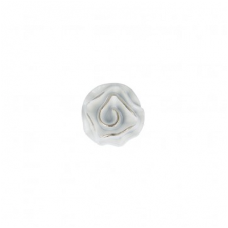 Button - rose petal white 15mm