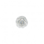 Bouton - Fleur de rose blanche 15 mm