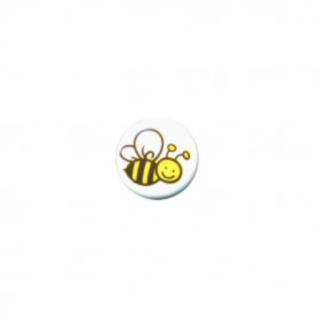 Eyelet button - bee white