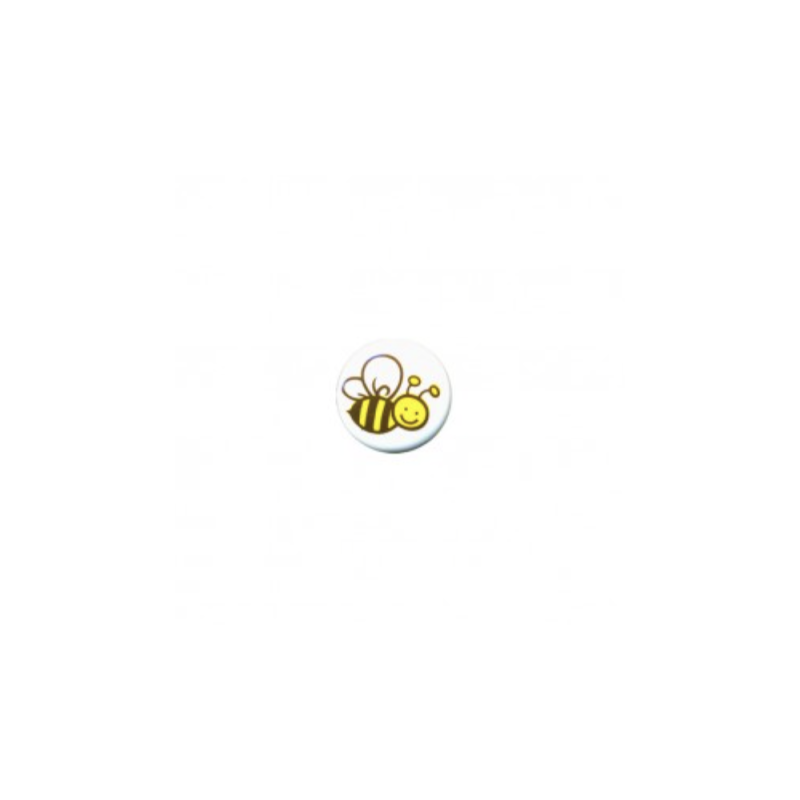 Bouton à tige - blanc abeille