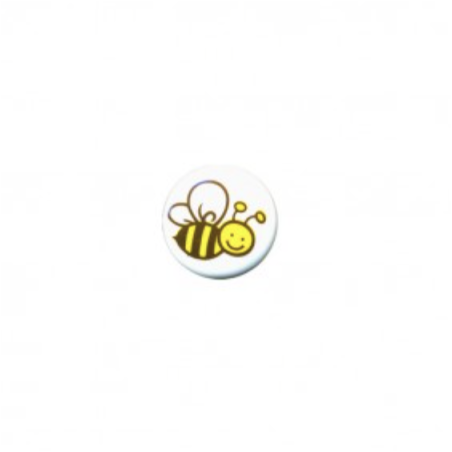 Bouton à tige - blanc abeille