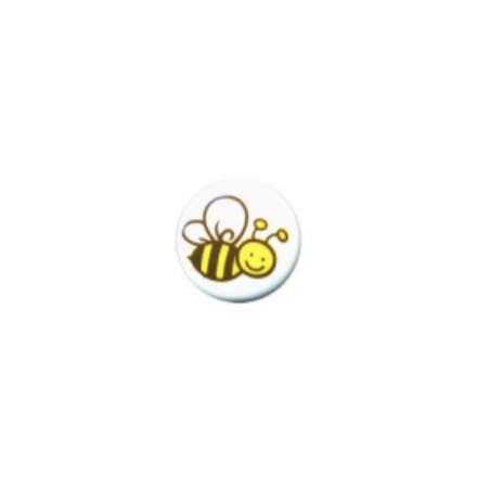 Ösenknopf - Bienchen weiss