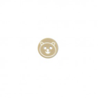 Bouton 2 trous - ours beige