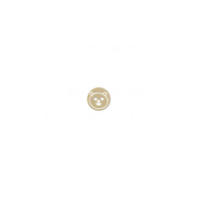 2-hole button - bear beige