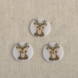 Button - Baby Deer white