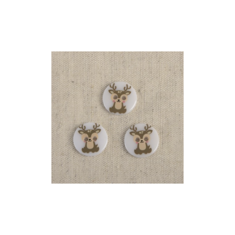 Button - Baby Deer white