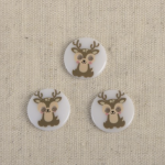 Button - Baby Deer white