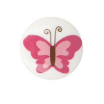 Bouton - Papillons roses